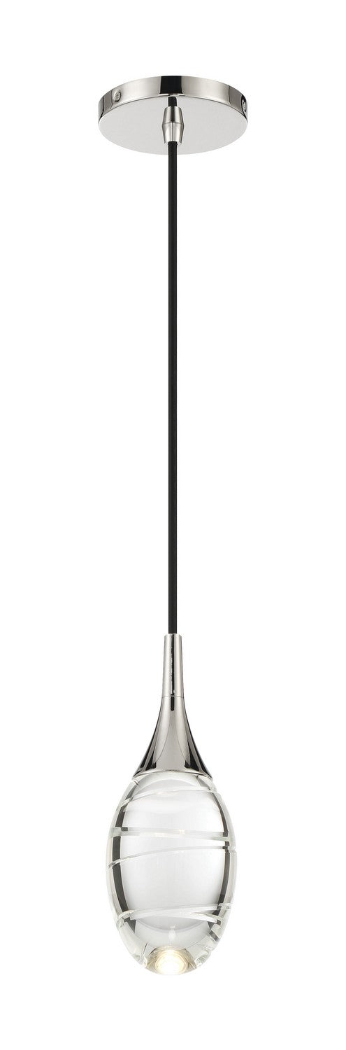 George Kovacs - P5592-613-L - LED Mini Pendant - Hail - Polished Nickel