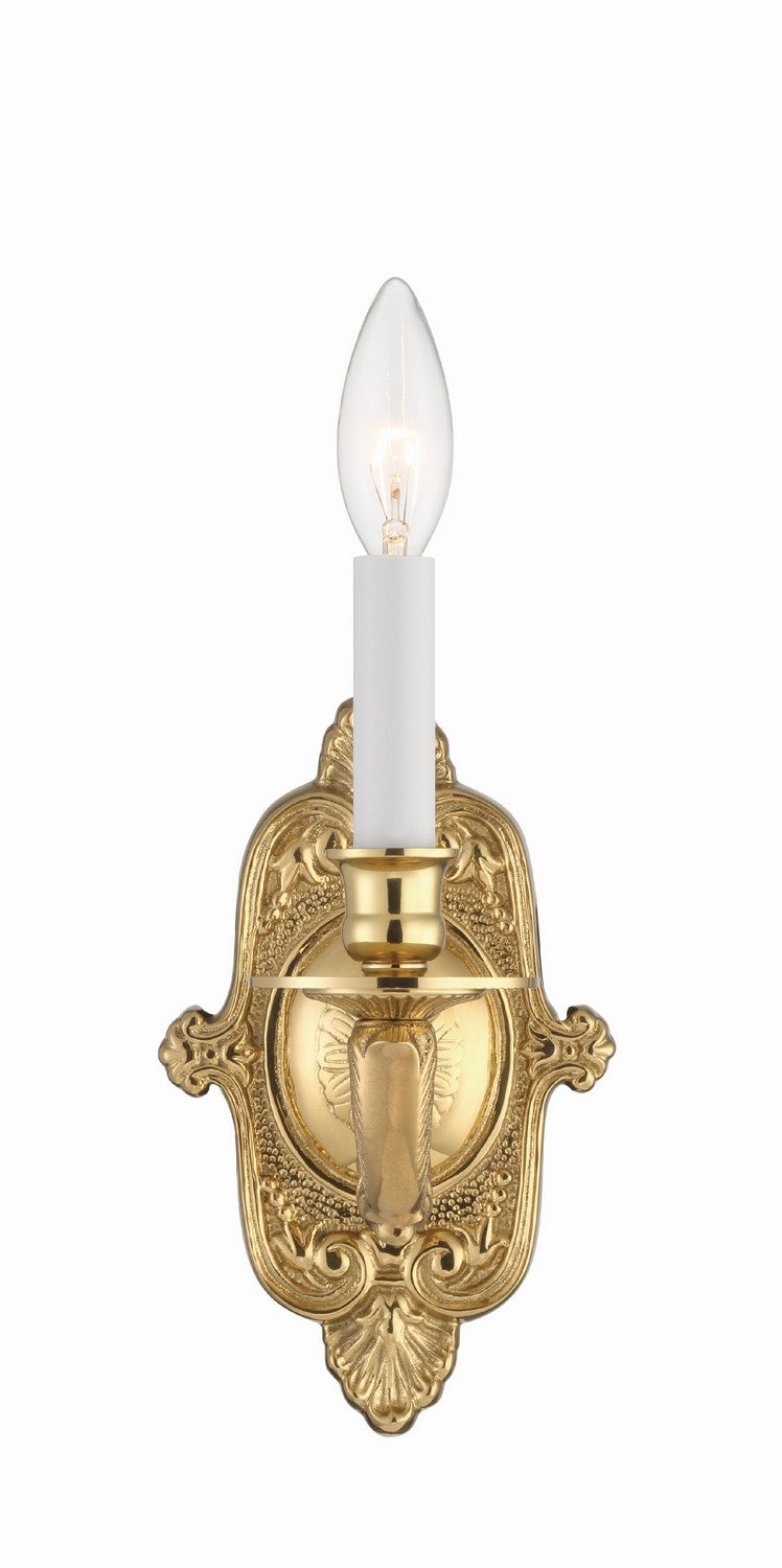 Crystorama - 641-PB - One Light Wall Sconce - Cast Brass Wall Mount - Polished Brass