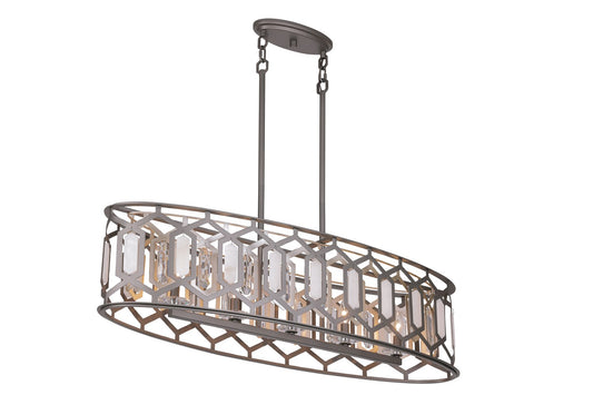 Minka-Lavery - 3588-795 - Five Light Island Pendant - Hexly - Bronze & Sultry Silver