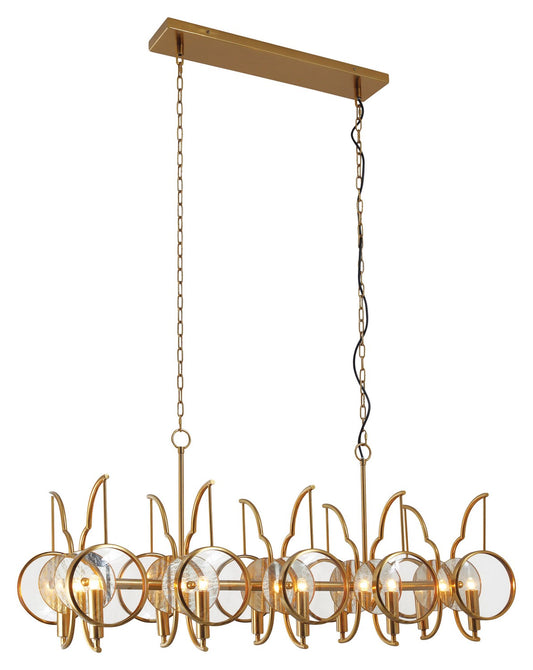 Minka-Lavery - 3817-863 - Ten Light Island Pendant - Into Focus - Brass Antq