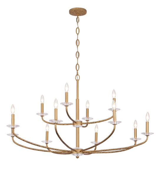 Minka-Lavery - 5288-788 - 12 Light Chandelier - Atella - Ashen Gold