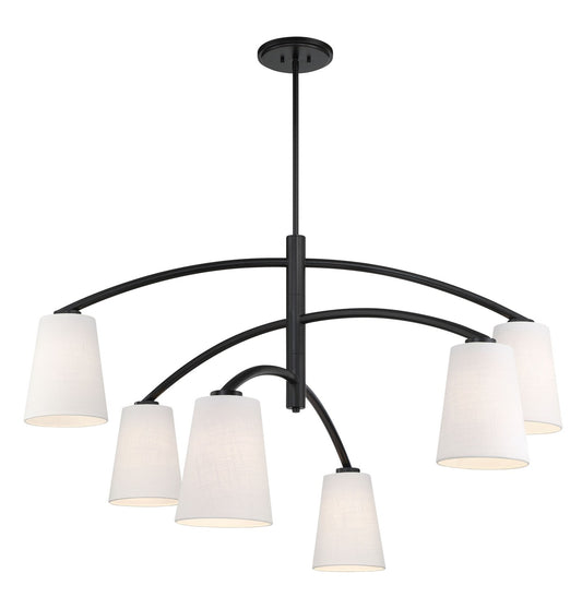 Minka-Lavery - 5399-66A - Six Light Chandelier - Headington - Coal