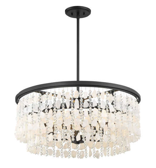 Minka-Lavery - 6705-66 - Five Light Chandelier - Shimmering Elegance - Sand Coal