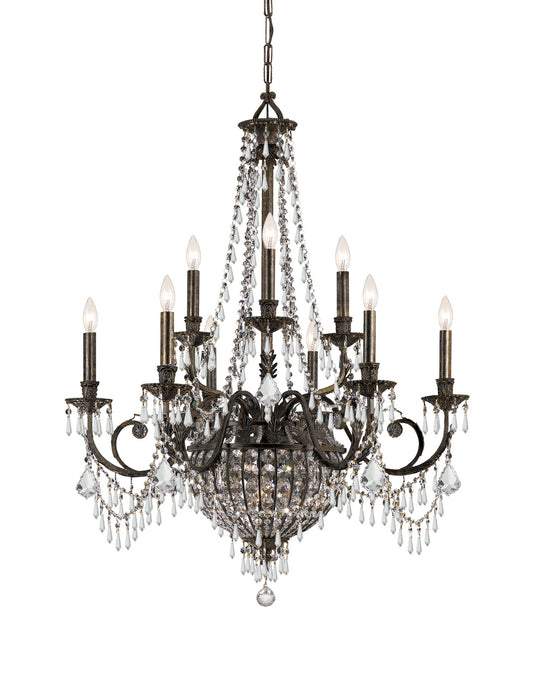 Crystorama - 5168-EB-CL-MWP - 12 Light Chandelier - Vanderbilt - English Bronze