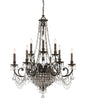 Crystorama - 5168-EB-CL-MWP - 12 Light Chandelier - Vanderbilt - English Bronze