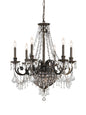 Crystorama - 5166-EB-CL-MWP - Six Light Chandelier - Vanderbilt - English Bronze