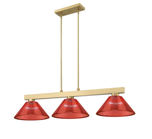 Z-Lite - 152MGLD-ARBG - Three Light Billiard - Cobalt - Modern Gold