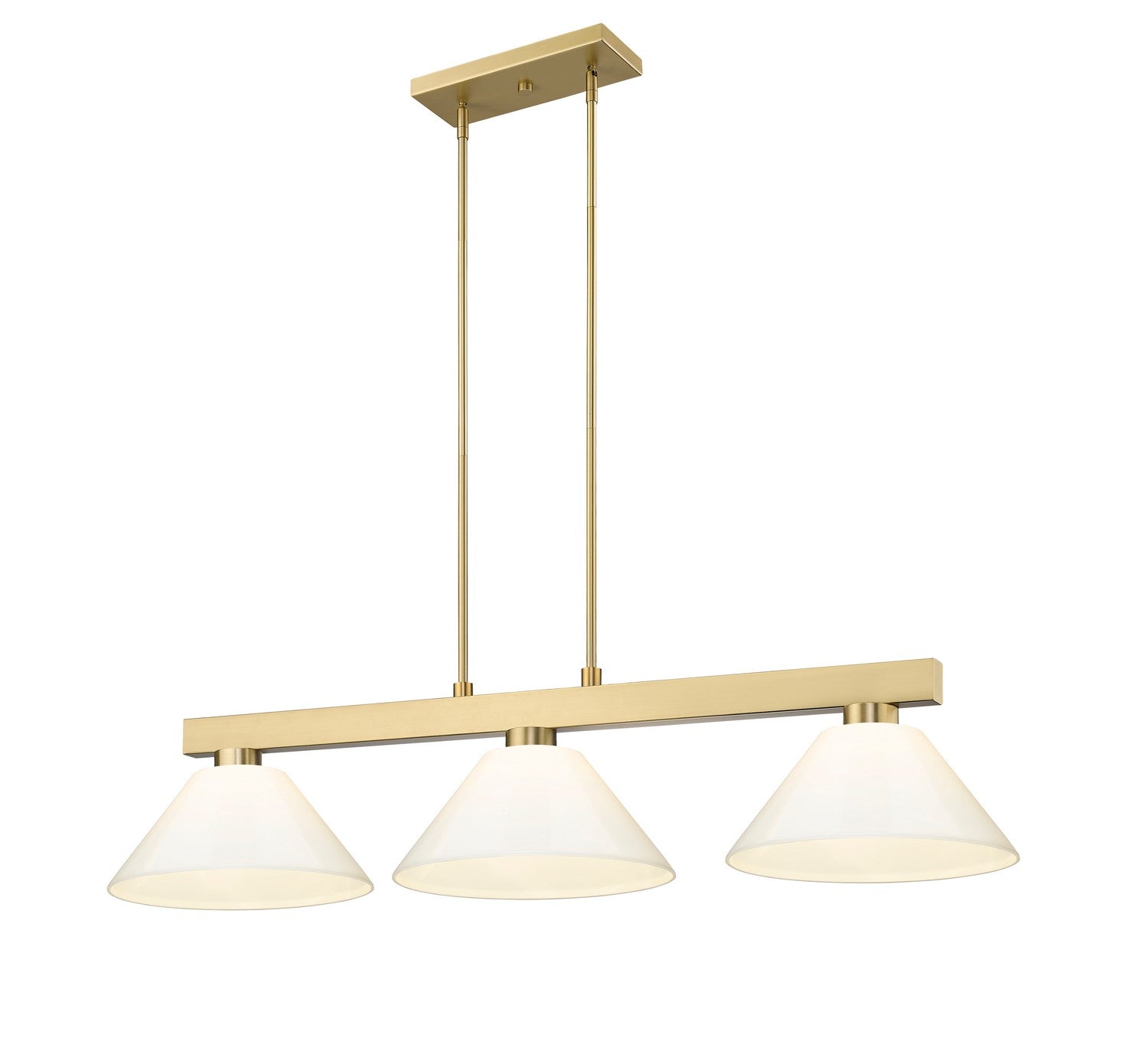 Z-Lite - 152MGLD-PWH - Three Light Billiard - Cobalt - Modern Gold