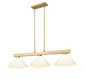 Z-Lite - 152MGLD-PWH - Three Light Billiard - Cobalt - Modern Gold