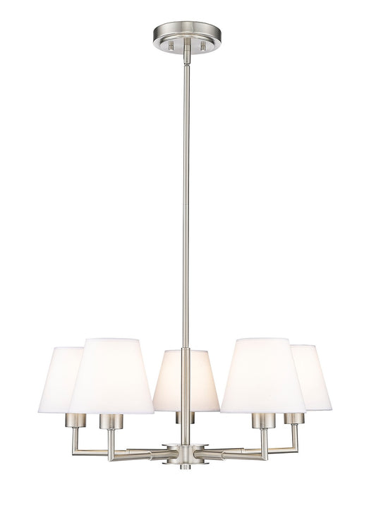 Z-Lite - 744-26R-BN - Five Light Chandelier - Leila - Brushed Nickel