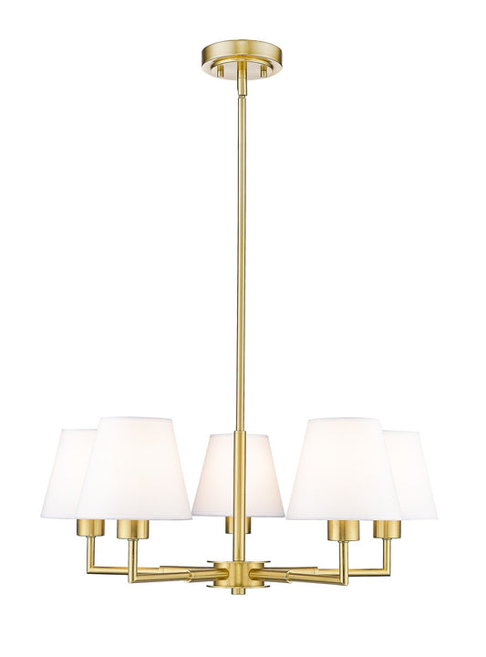 Z-Lite - 744-26R-LG - Five Light Chandelier - Leila - Luxe Gold