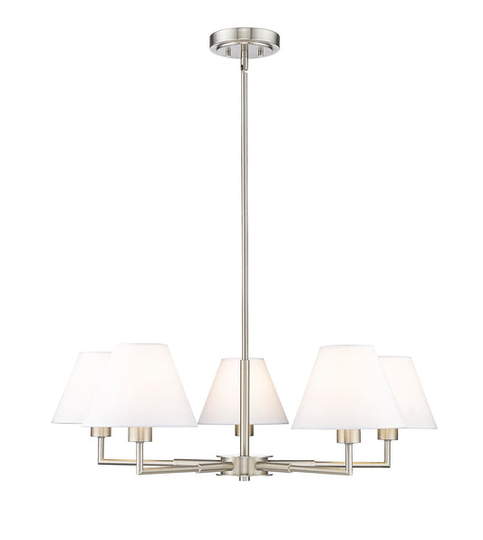 Z-Lite - 744-34R-BN - Five Light Chandelier - Leila - Brushed Nickel