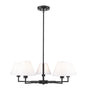 Z-Lite - 744-34R-MB - Five Light Chandelier - Leila - Matte Black