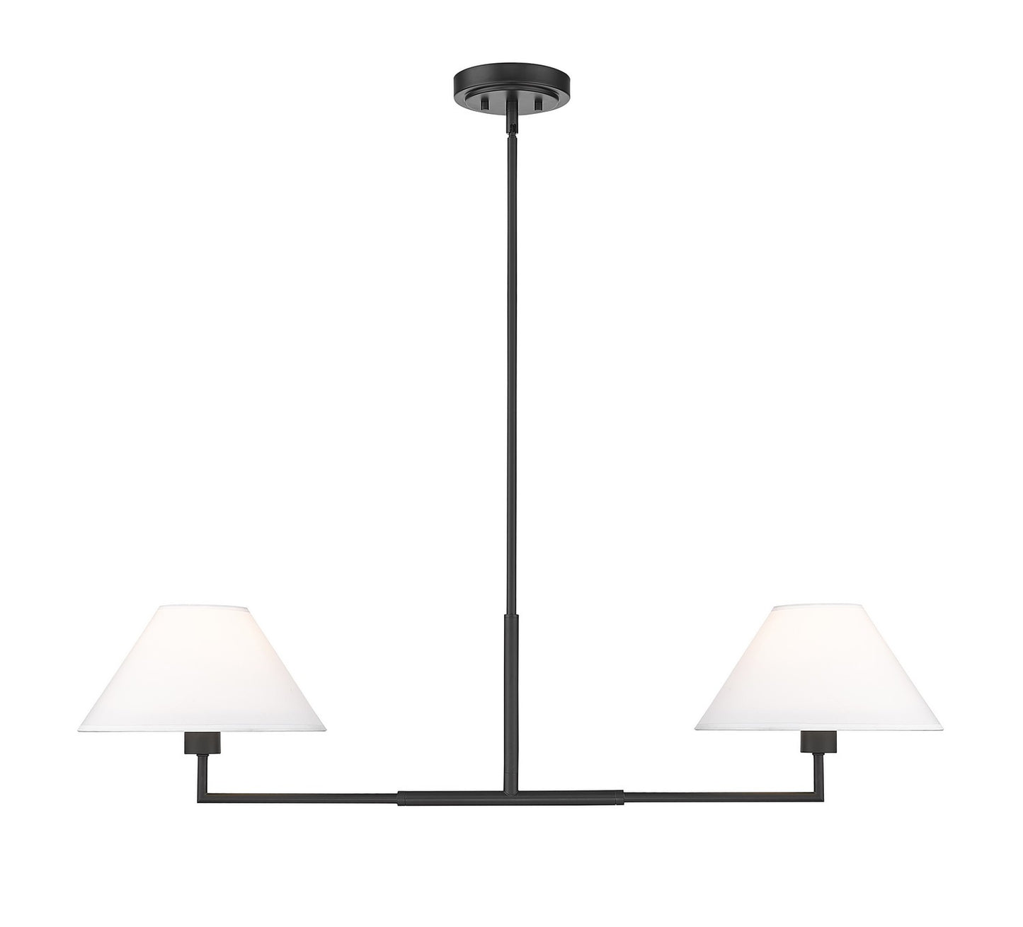 Z-Lite - 744-42L-MB - Two Light Chandelier - Leila - Matte Black