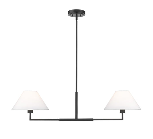 Z-Lite - 744-42L-MB - Two Light Chandelier - Leila - Matte Black