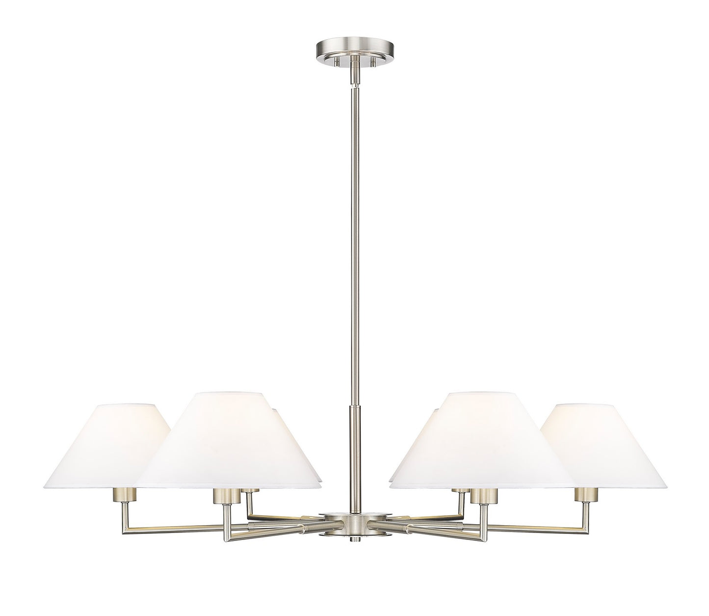 Z-Lite - 744-44R-BN - Six Light Chandelier - Leila - Brushed Nickel