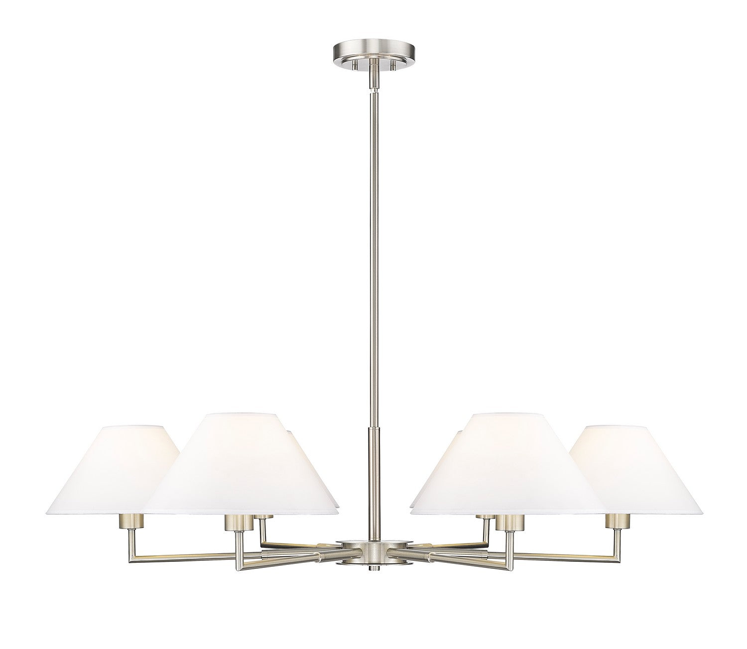 Z-Lite - 744-44R-BN - Six Light Chandelier - Leila - Brushed Nickel