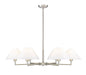 Z-Lite - 744-44R-BN - Six Light Chandelier - Leila - Brushed Nickel