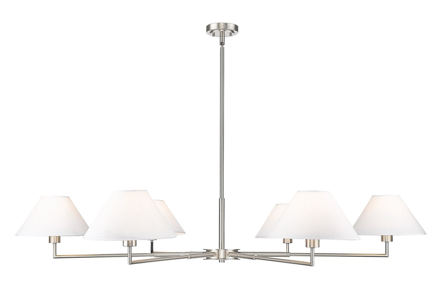 Z-Lite - 744-63R-BN - Six Light Chandelier - Leila - Brushed Nickel