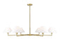 Z-Lite - 744-63R-LG - Six Light Chandelier - Leila - Luxe Gold