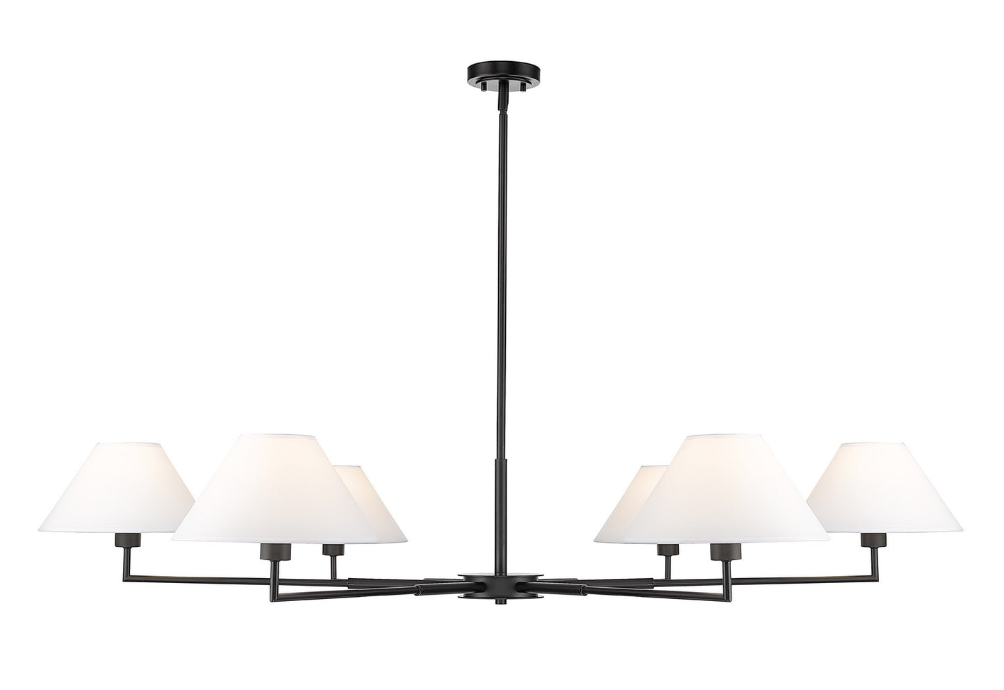 Z-Lite - 744-63R-MB - Six Light Chandelier - Leila - Matte Black