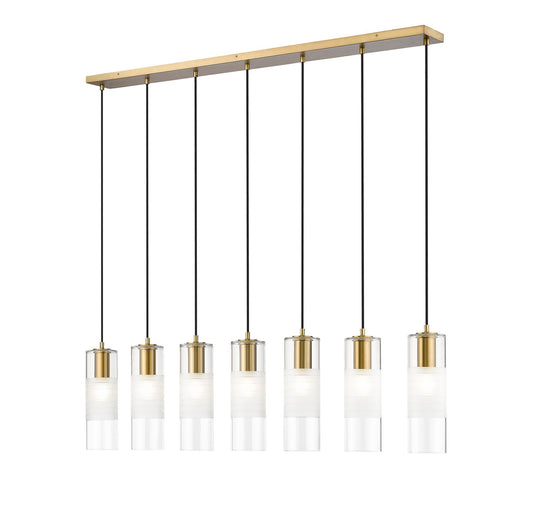 Z-Lite - 824P-7L-MGLD - Seven Light Linear Chandelier - Alton - Modern Gold