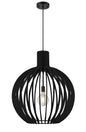 DVI Lighting - DVP42610BK-BW - One Light Pendant - Nahanni Park - Black With Black Wood Shade