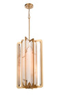 DVI Lighting - DVP49748BR-BFA - Four Light Foyer Pendant - Jasper - Brass