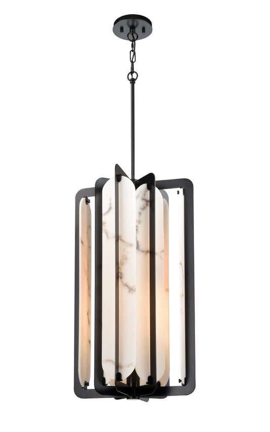 DVI Lighting - DVP49748EB-GFA - Four Light Foyer Pendant - Jasper - Ebony