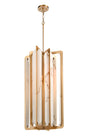 DVI Lighting - DVP49749BR-BFA - Four Light Foyer Pendant - Jasper - Brass