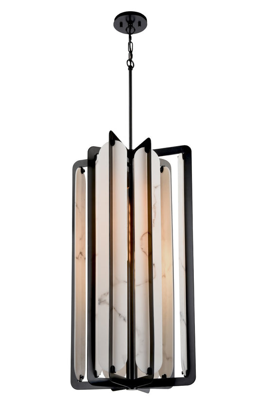 DVI Lighting - DVP49749EB-GFA - Four Light Foyer Pendant - Jasper - Ebony