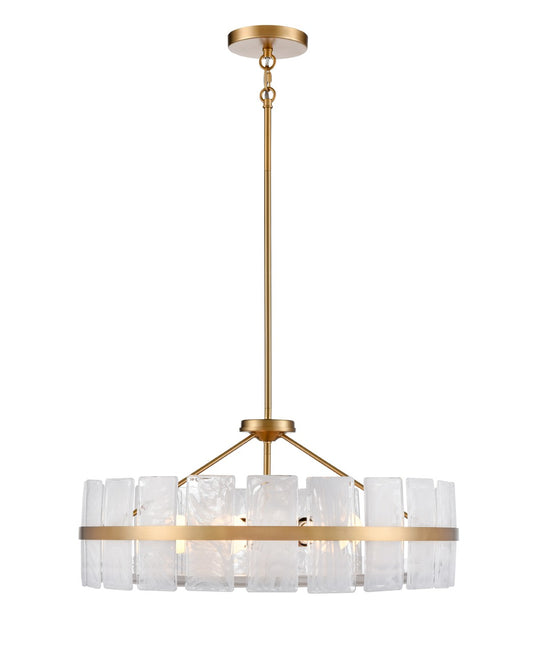 DVI Lighting - DVP5208BR-MS - Five Light Pendant - Luna - Brass
