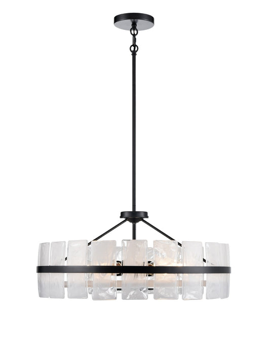 DVI Lighting - DVP5208EB-MS - Five Light Pendant - Luna - Ebony