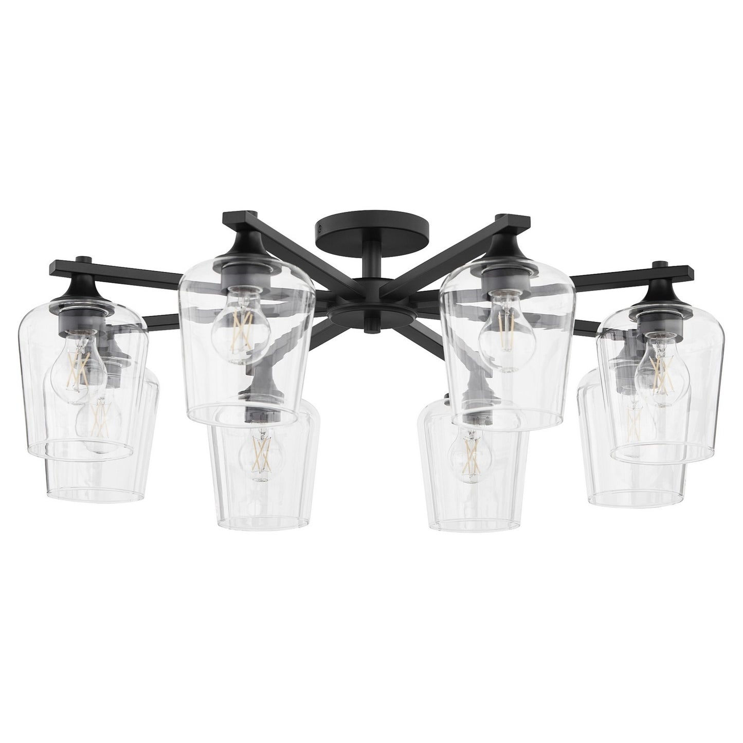 Quorum - 358-8-59 - Eight Light Ceiling Mount - Veno - Matte Black