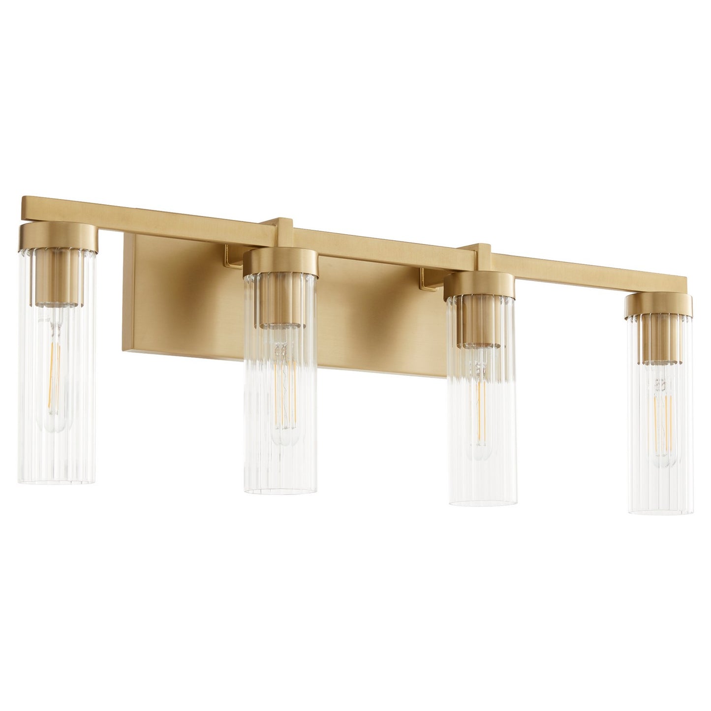 Quorum - 533-4-80 - Four Light Vanity - Kilbey - Aged Brass