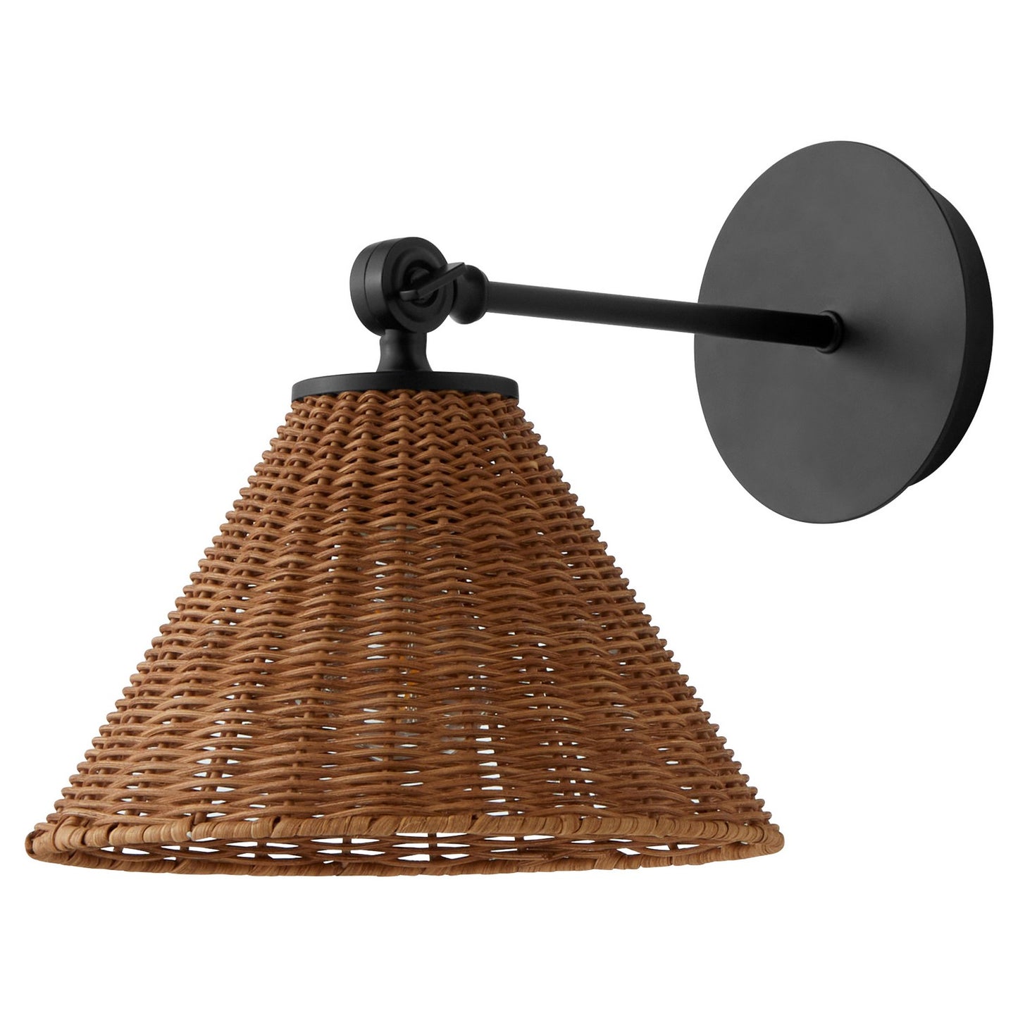 Quorum - 5393-59 - One Light Wall Mount - Wicker - Matte Black