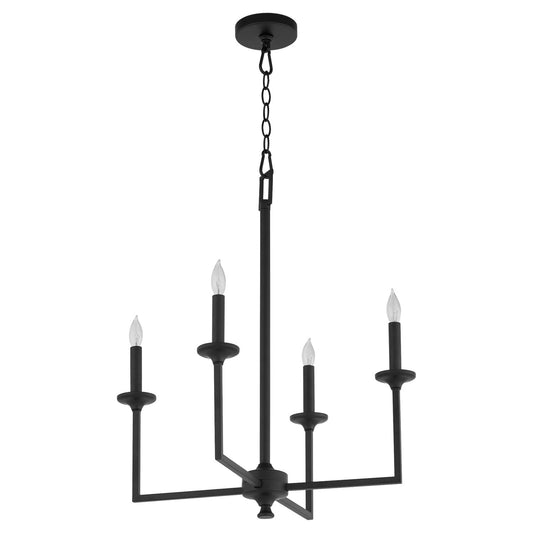 Quorum - 6005-4-59 - Four Light Chandelier - Eldorado - Matte Black