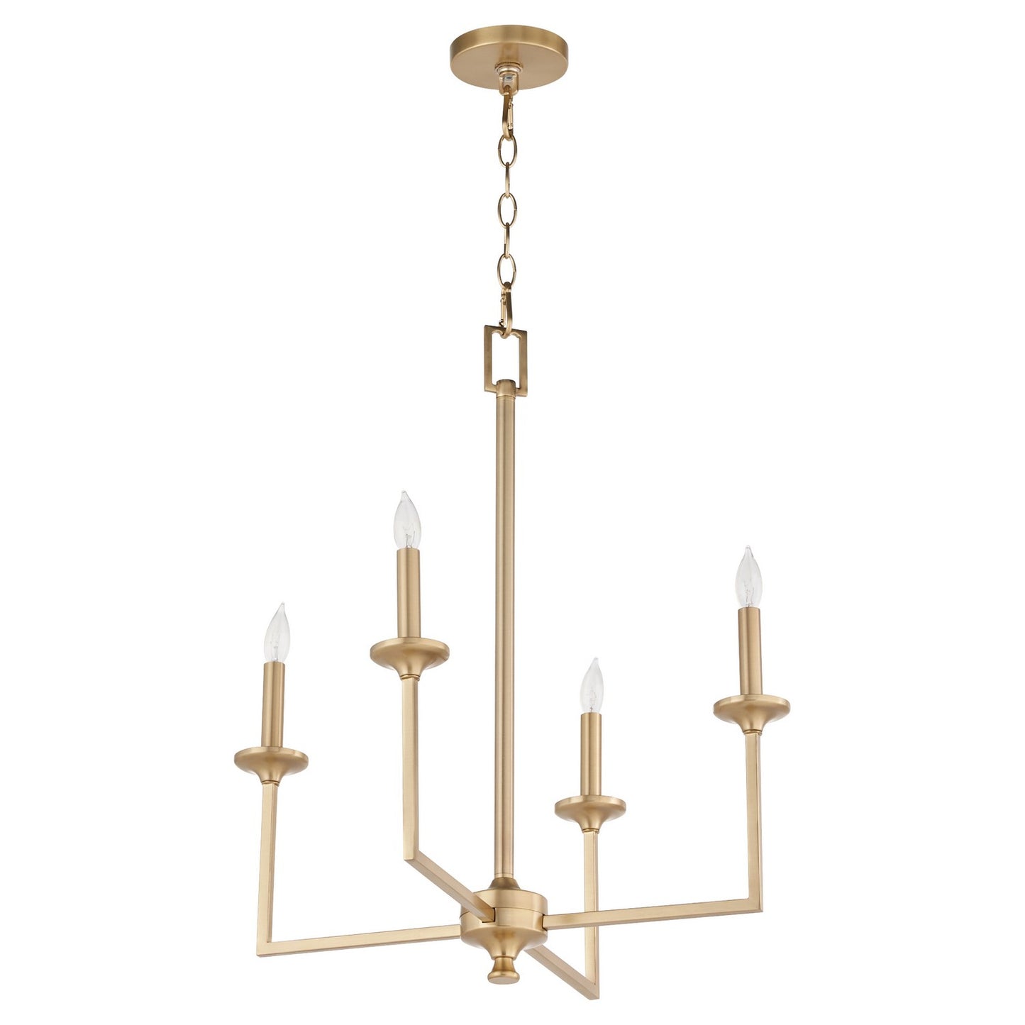 Quorum - 6005-4-80 - Four Light Chandelier - Eldorado - Aged Brass