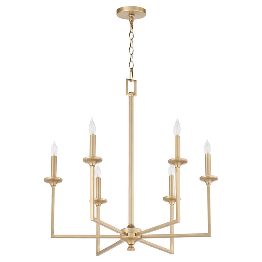 Quorum - 6005-6-80 - Six Light Chandelier - Eldorado - Aged Brass