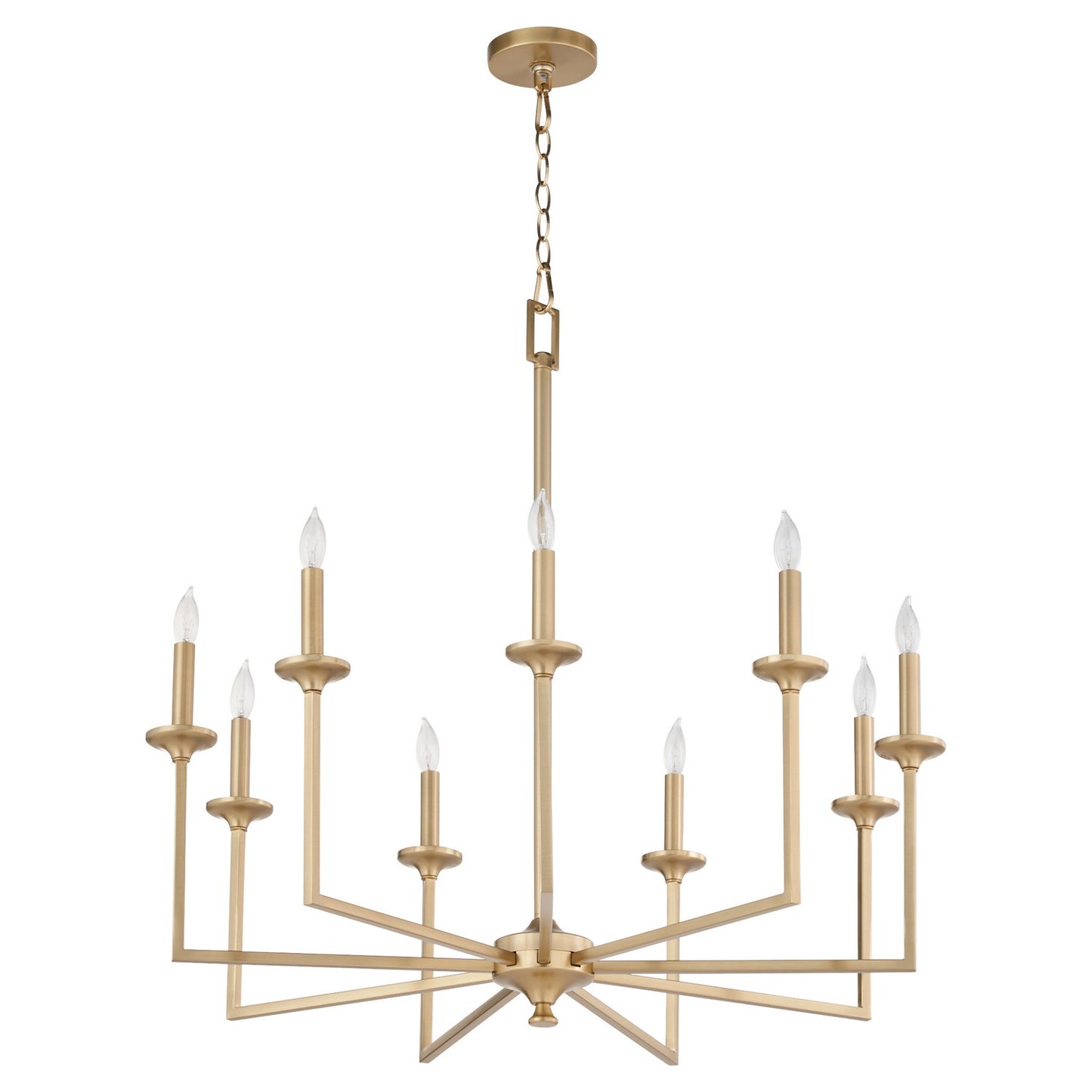 Quorum - 6005-9-80 - Nine Light Chandelier - Eldorado - Aged Brass