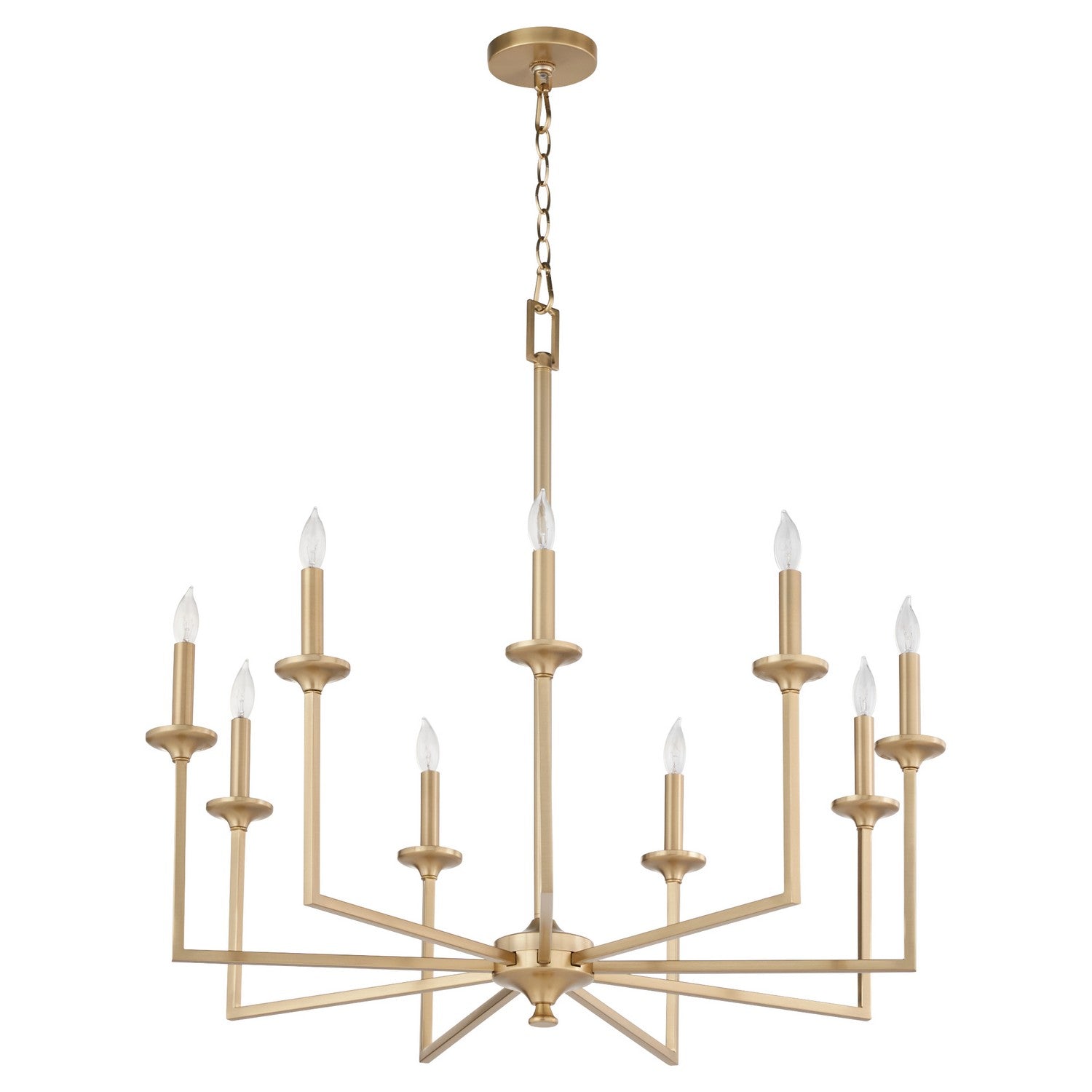 Quorum - 6005-9-80 - Nine Light Chandelier - Eldorado - Aged Brass