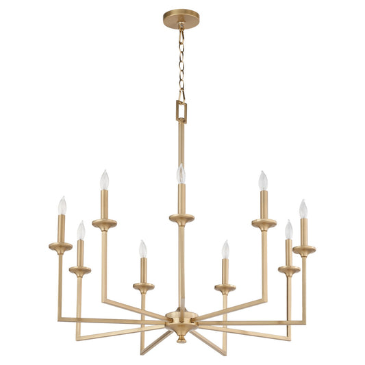 Quorum - 6005-9-80 - Nine Light Chandelier - Eldorado - Aged Brass