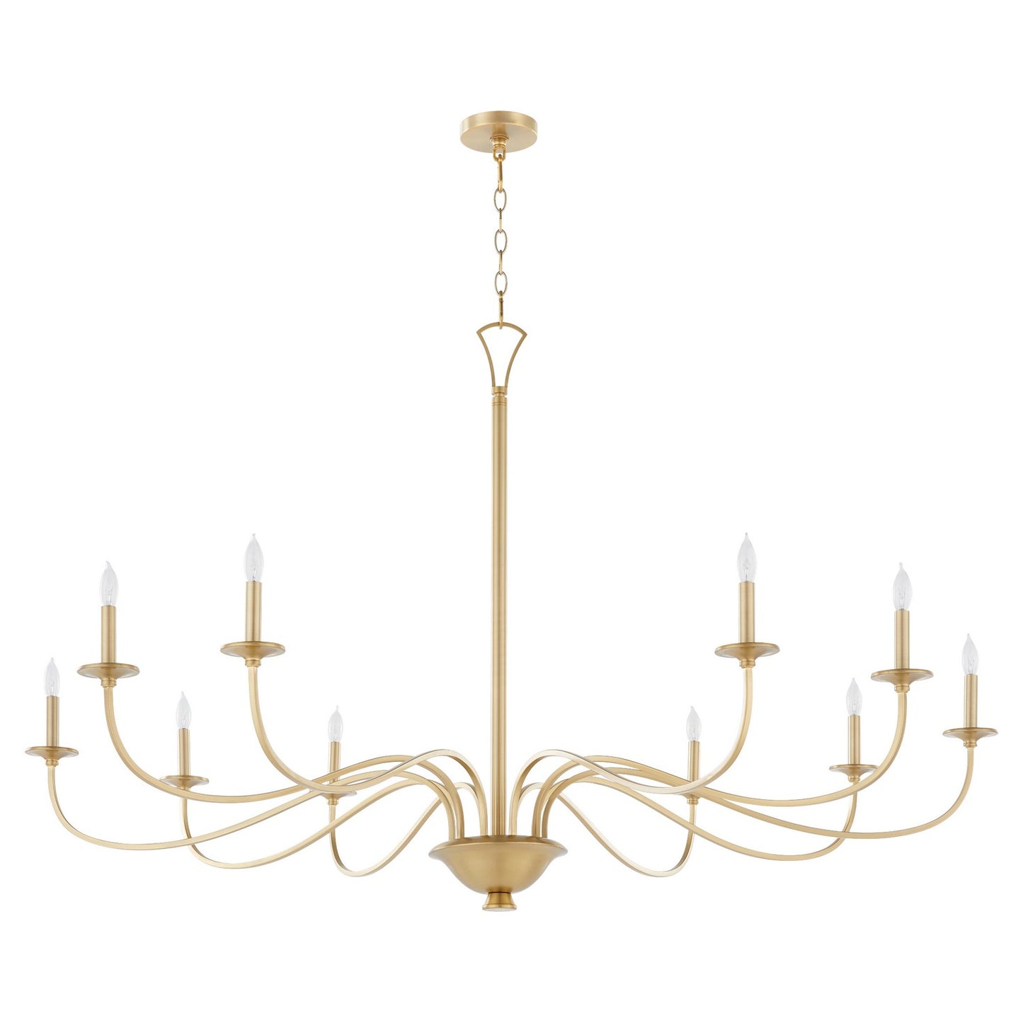 Quorum - 6021-10-80 - Ten Light Chandelier - Maryse - Aged Brass