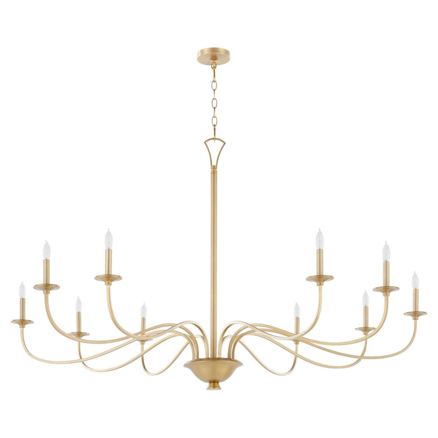 Quorum - 6021-10-80 - Ten Light Chandelier - Maryse - Aged Brass