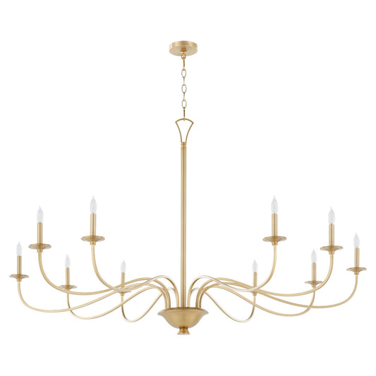 Quorum - 6021-10-80 - Ten Light Chandelier - Maryse - Aged Brass