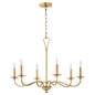 Quorum - 6021-6-80 - Six Light Chandelier - Maryse - Aged Brass