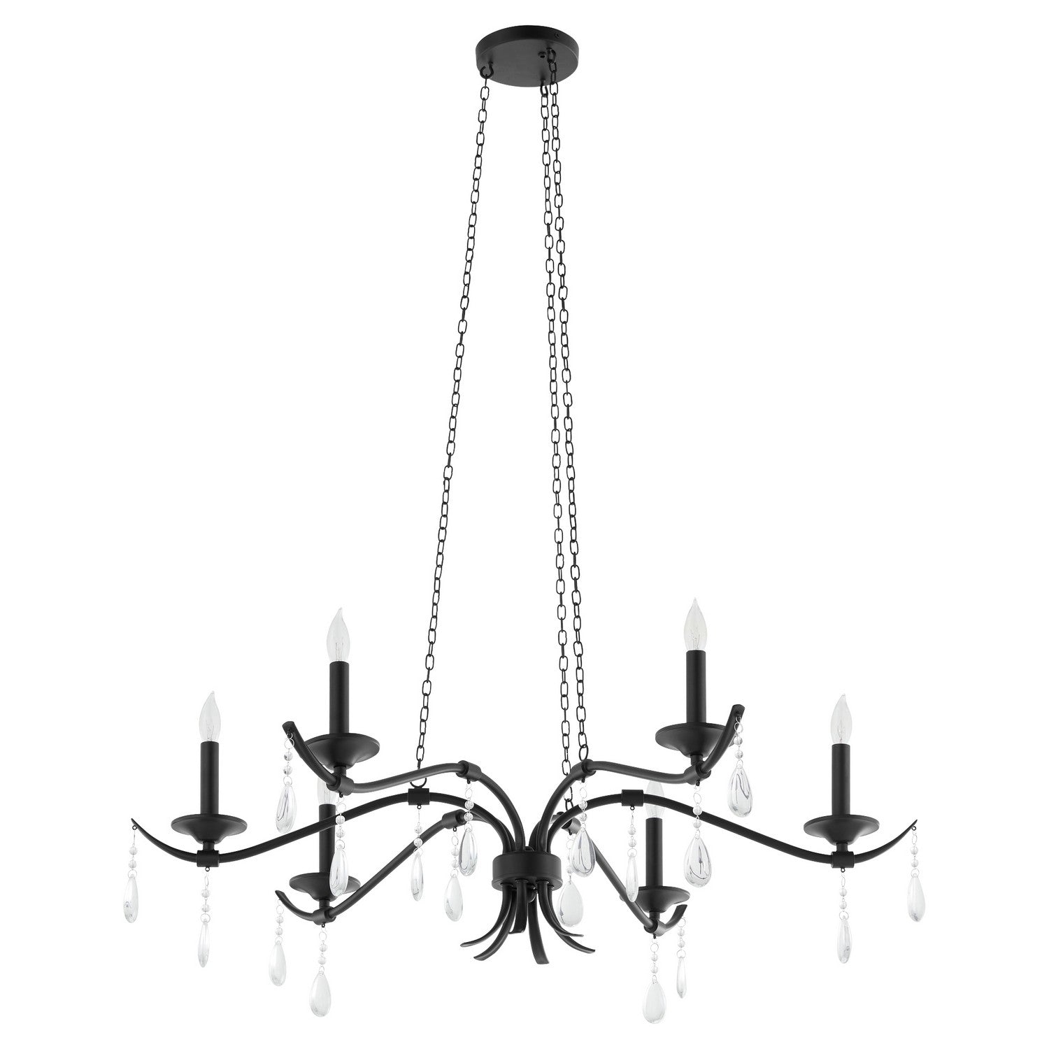 Quorum - 603-6-59 - Six Light Chandelier - Lorelei - Matte Black