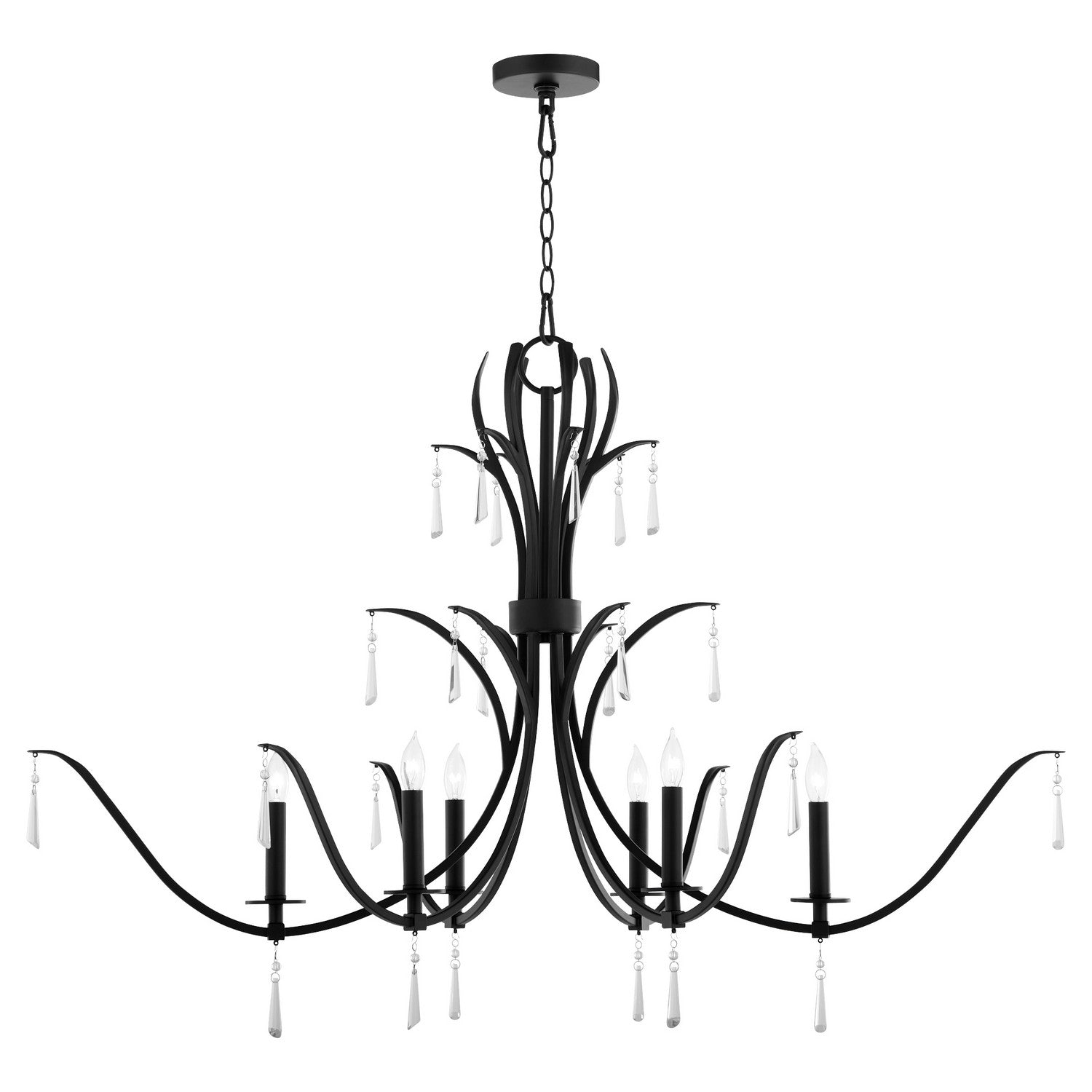 Quorum - 620-6-59 - Six Light Chandelier - Majesty - Matte Black