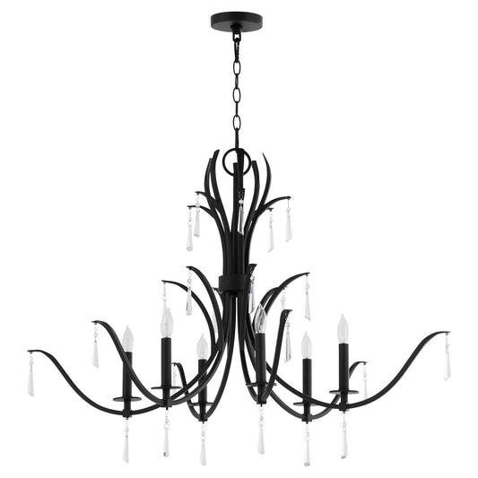 Quorum - 621-6-59 - Six Light Chandelier - Majesty - Matte Black