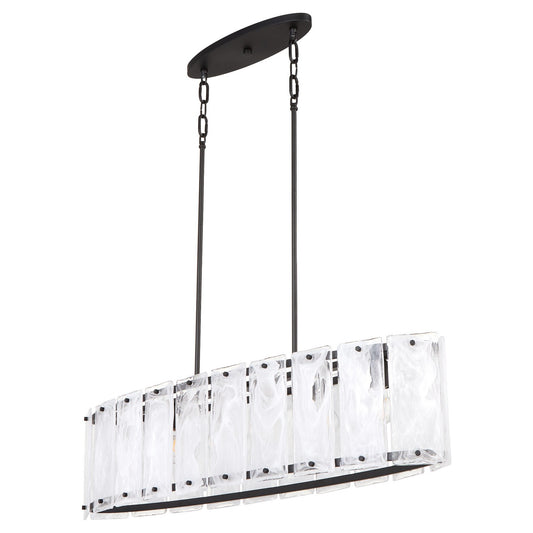 Quorum - 6575-6-59 - Six Light Linear Pendant - Prestige - Matte Black